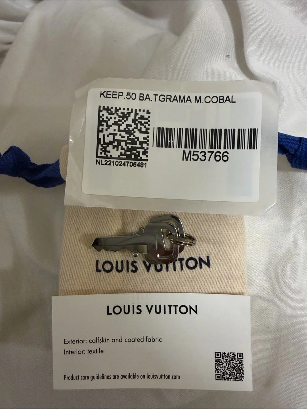 Louis Vuitton Keepall Bandoulière 50 in Pacific Blue, a discontinued colorway